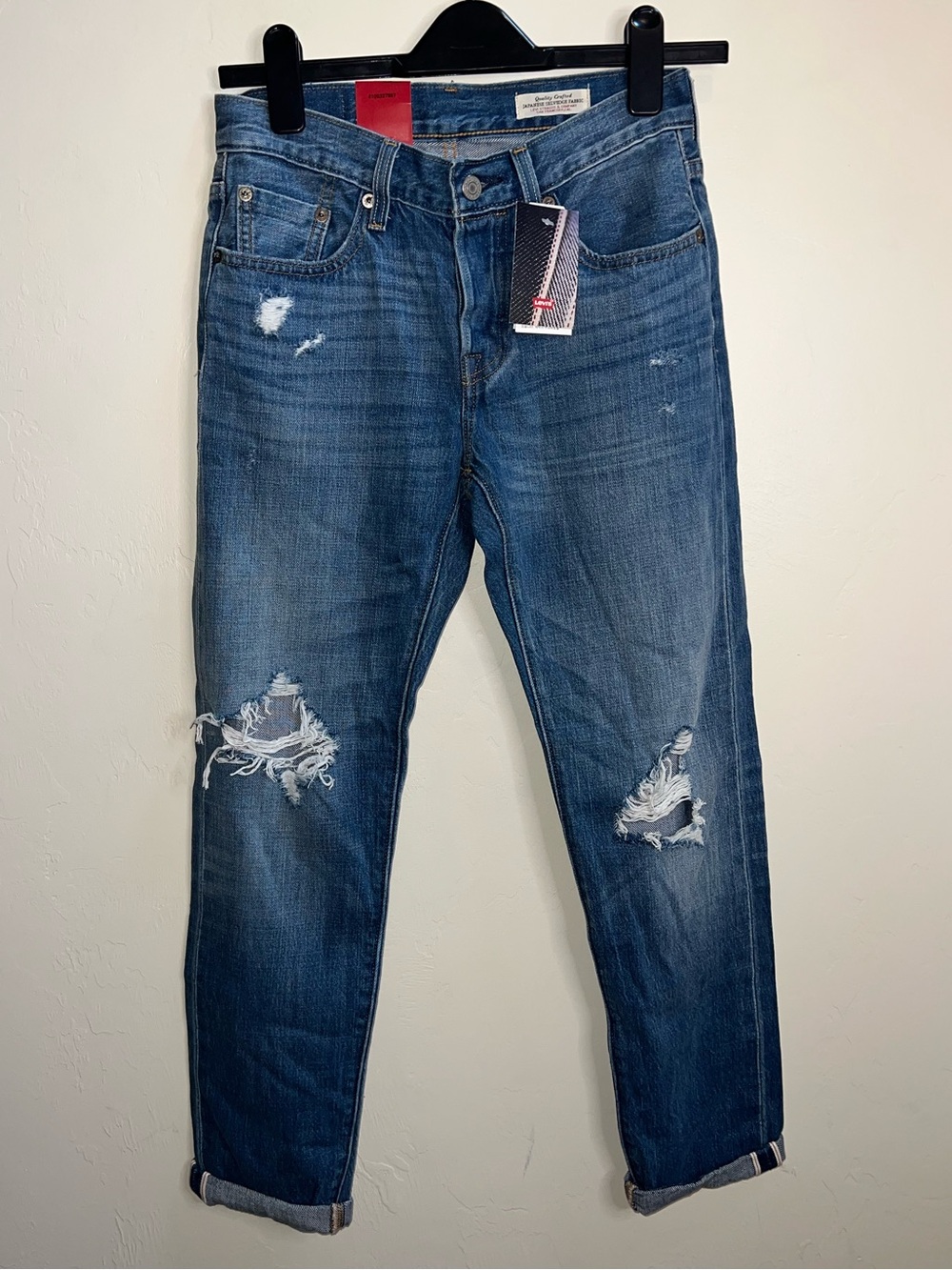 Levi's Japanese Selvedge 24 Distressed Blue Slim Women's Jeans